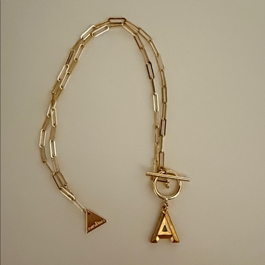 Chic Gold Letter A Necklace
